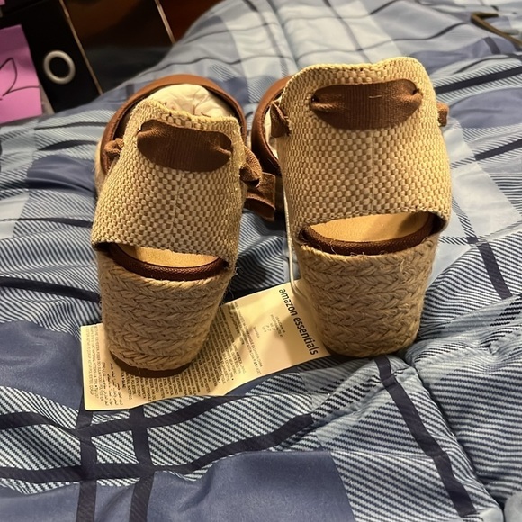 NWT Espadrille Canvas Wedges with Ankle Laces size 10 - Picture 6 of 8